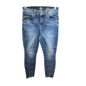 Women's 7 For All Mankind Blue The Ankle Skinny Jeans Size 26